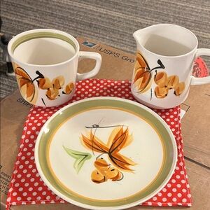 3pc Vintage Earth Stone Flower Canyon